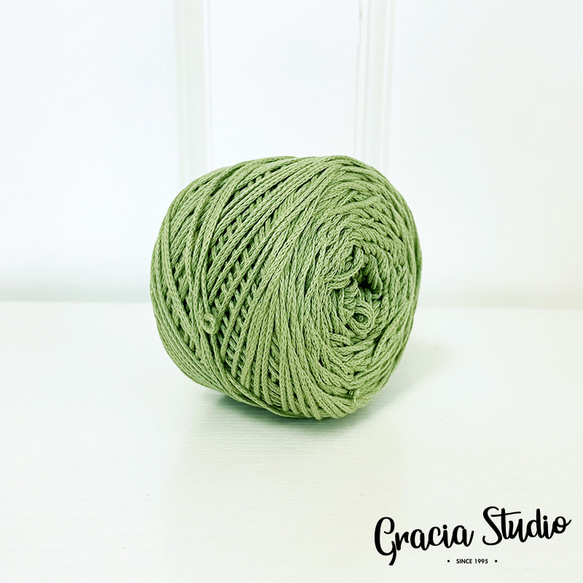 コットンコード細糸　約150m　丸型　太さ1.5mm　7ワサビ 1枚目の画像