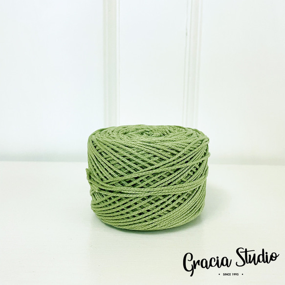 コットンコード細糸　約150m　丸型　太さ1.5mm　7ワサビ 2枚目の画像