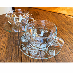 花模様のカップ&ソーサーホットグラスでポカポカ紅茶 3枚目の画像