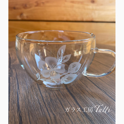 花模様のカップ&ソーサーホットグラスでポカポカ紅茶 4枚目の画像