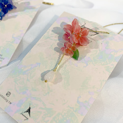 項鍊 紫陽花 繡球花 樹脂 純銀 黃銅 胸針 髮飾 禮物 禮盒 水晶 第5張的照片