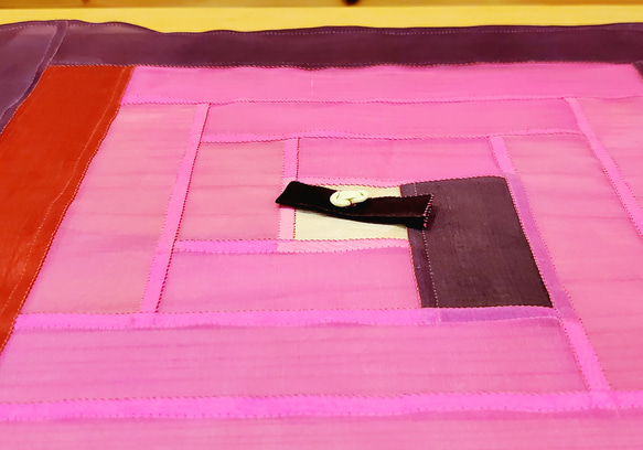 ポジャギ　サンポ　シルク　ピンク　紫 3枚目の画像