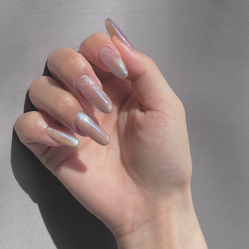 サイズオーダーネイルチップ マグネット シンプル オーロラ ぷるぷる ちゅるん サイズオーダーネイルチップ マグネット シンプル オーロラ