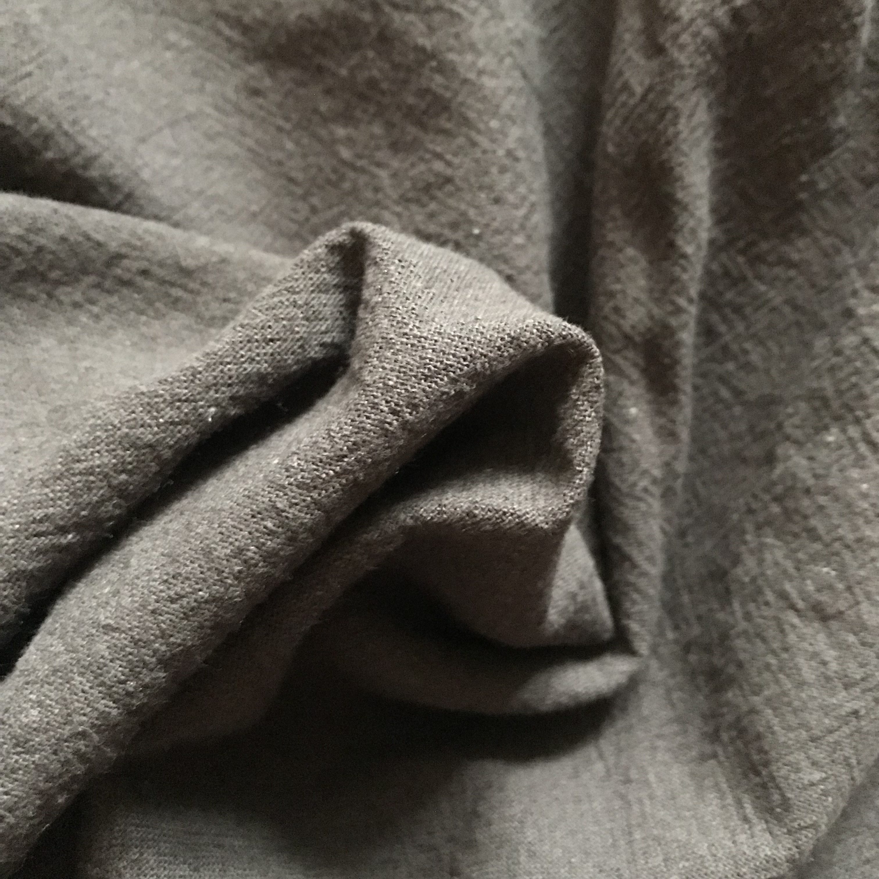 ■10日内発送■【再販】ブラウニッシュグレーの大人顔サロペット。「春リネンサロペットパンツ」麻 ロンパース