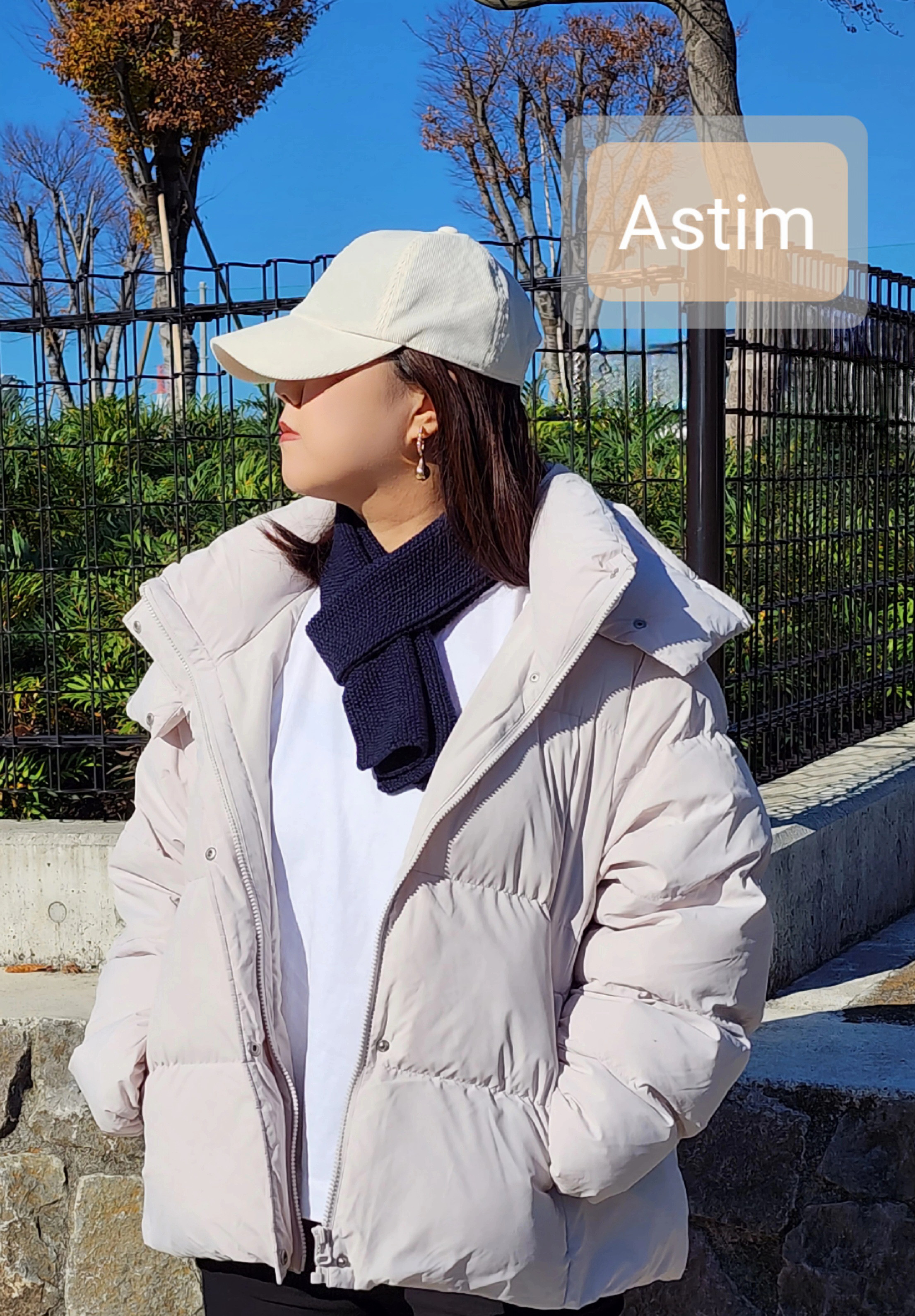 再販★Y112F【バレンタインギフト】上品な濃ネイビー/鹿の子編みのコンパクトマフラー/メリノウール100％【送料無料】