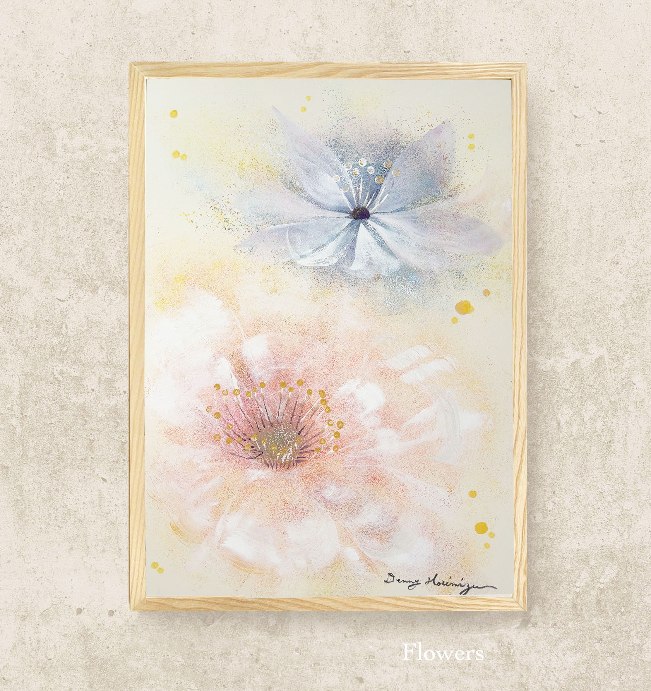 Flowers ーa  【原画/B4】　インテリアポスター　花