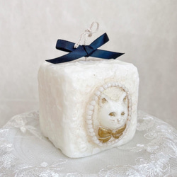 antique candle〈ねこのカメオ〉　猫　ねこ　インテリア　雑貨　キャンドル　誕生日　プレゼント　ホワイトデー 3枚目の画像