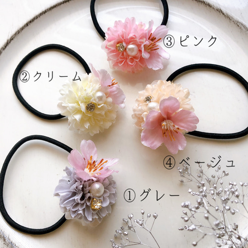 桜2026 】桜とフラワーマムのヘアアクセサリー 入園式 卒園式 入学式