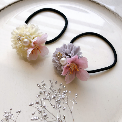 ハンドメイド❣️春のアレンジペア❣️お花畑、さくら、マム、蝶々、フラワーアレンジ❣️ JFT姫路生花卸 広報部です❁ 今回は、JA八戸まべち営農センター