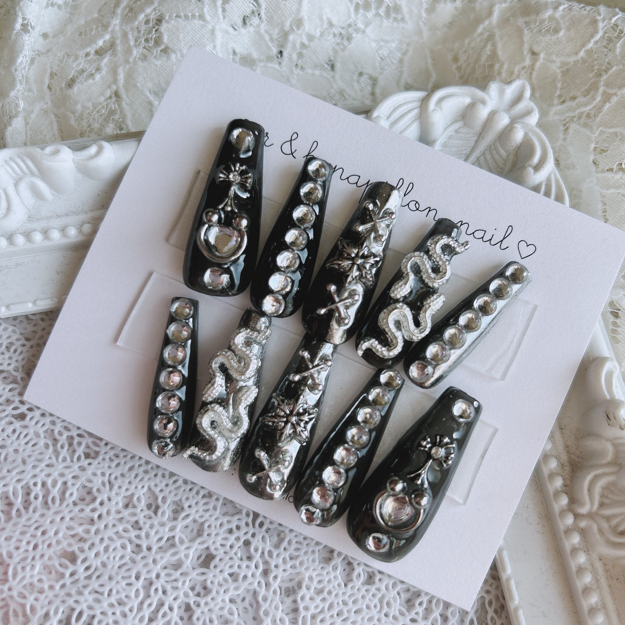 ネイルチップ ゴテゴテネイル(現品のみ) ネイルチップ（つけ爪） ♡r&k  