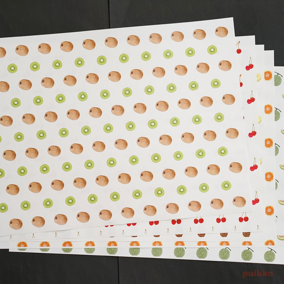 紙書封面水果 2（彩色）A3 尺寸（5 張一套） 第7張的照片