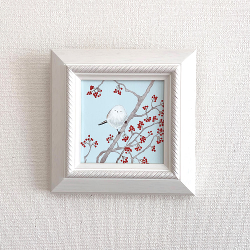レビューの多い高評価商品特集！ Creema限定 通販 art Blancheur 絵画 日本画/原画《シマエナガ》 絵画+タペストリー