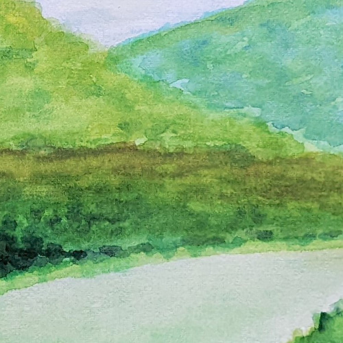 039 水彩画　原画　絵画のみ　F4ブィフアール　すすき野 039 水彩画 原画 絵画のみ F4ブィフアール すすき野 T-ポイント5