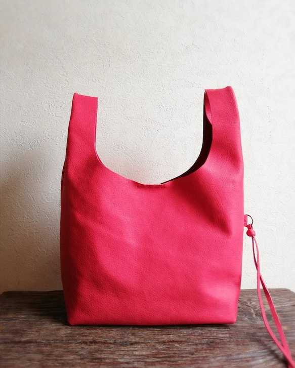 my Bag -mini-　レッド　ピッグスキンレザー 1枚目の画像