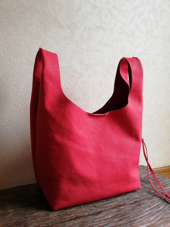 my Bag -mini-　レッド　ピッグスキンレザー 2枚目の画像