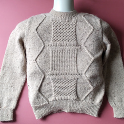 幾何学模様のセーター 2枚目の画像