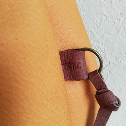 my Bag -mini-　檜皮色✗チョコレート　ピッグスキンレザー 4枚目の画像