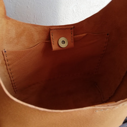 my Bag -mini-　檜皮色✗チョコレート　ピッグスキンレザー 10枚目の画像