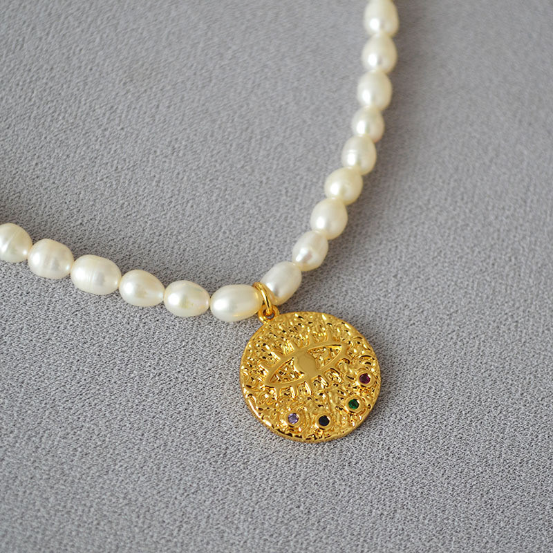 【送料無料】18KGP  Ins大人気 高品質 淡水パール 宝石　大人　ネックレス