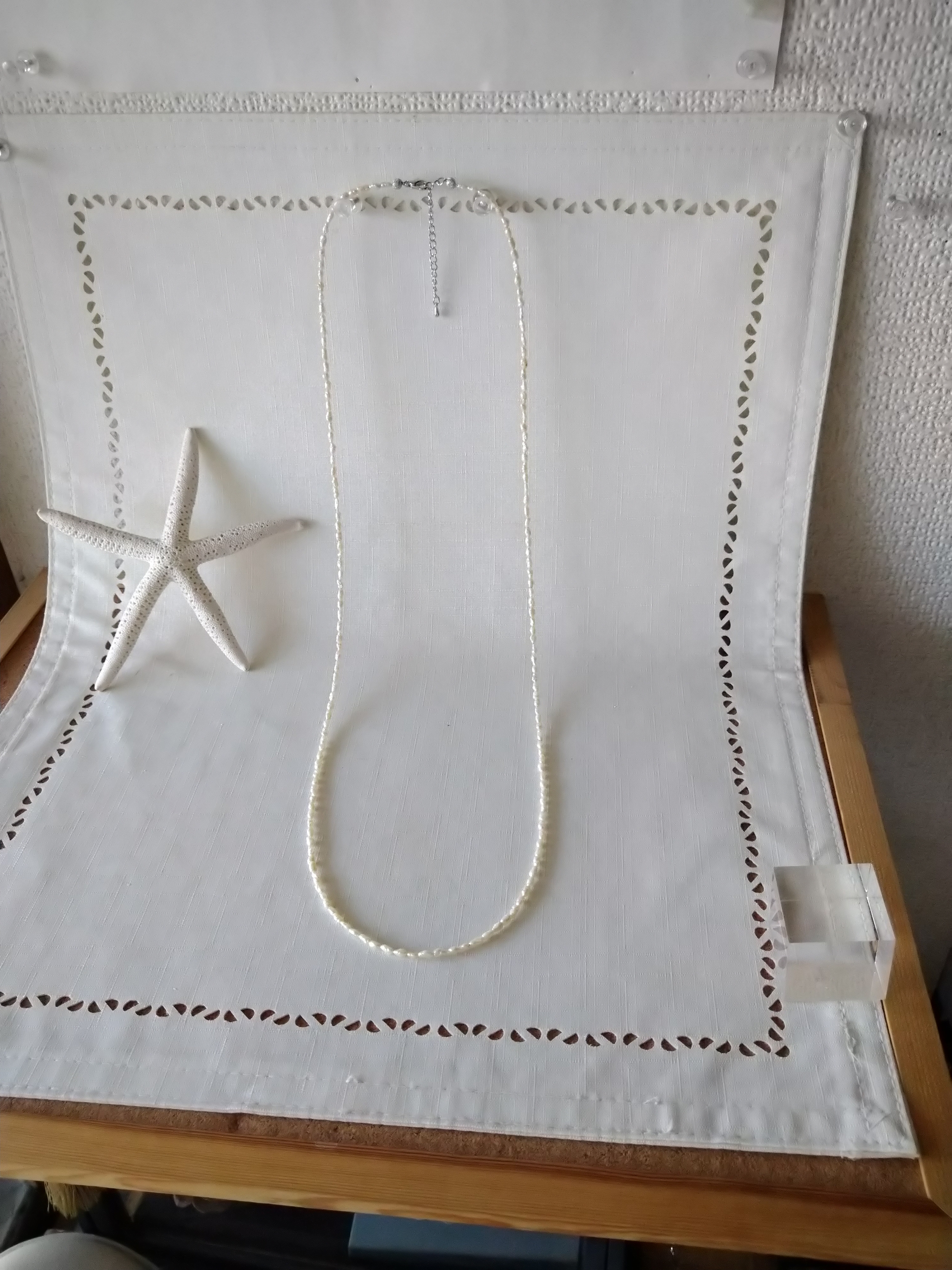 k14gf【受注制作】Creema限定◇小粒淡水シンプルパール◇ライス型ベビーパールロングネックレス約85㌢