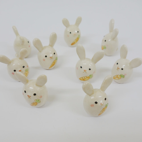 ちびうさぎ 置物 陶器 AからF その他置物 つちもの製作所 通販