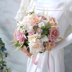 ◇ナチュラル ホワイト＆グリーン 90cm テーブル装花◇ウエディング