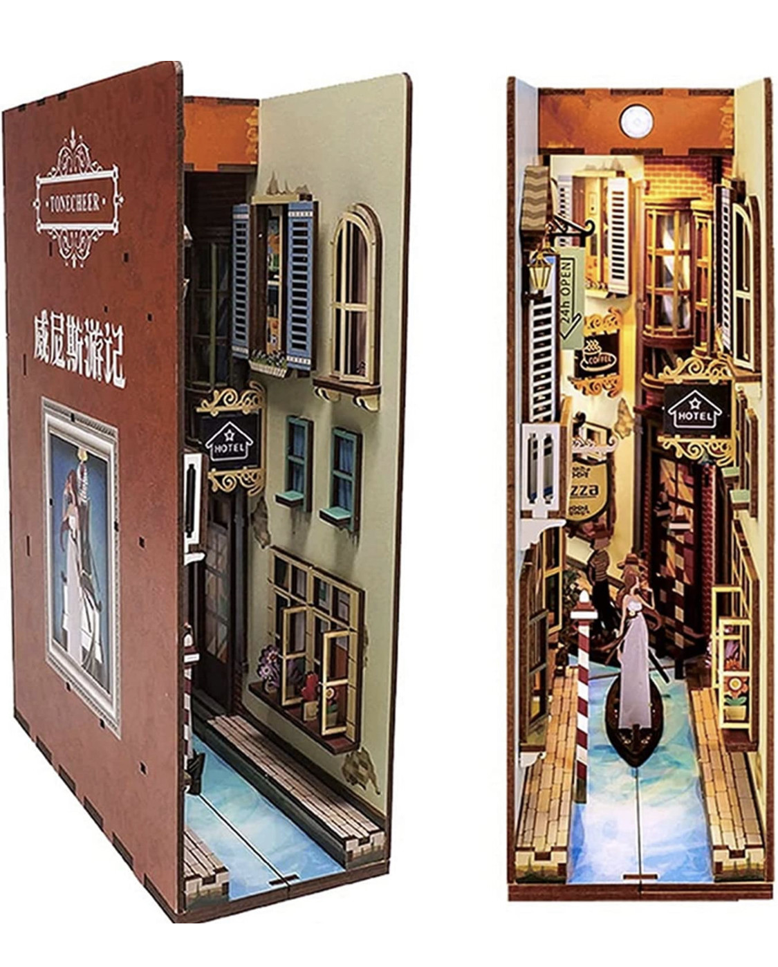 ドールハウス　ブックエンド　水の都風