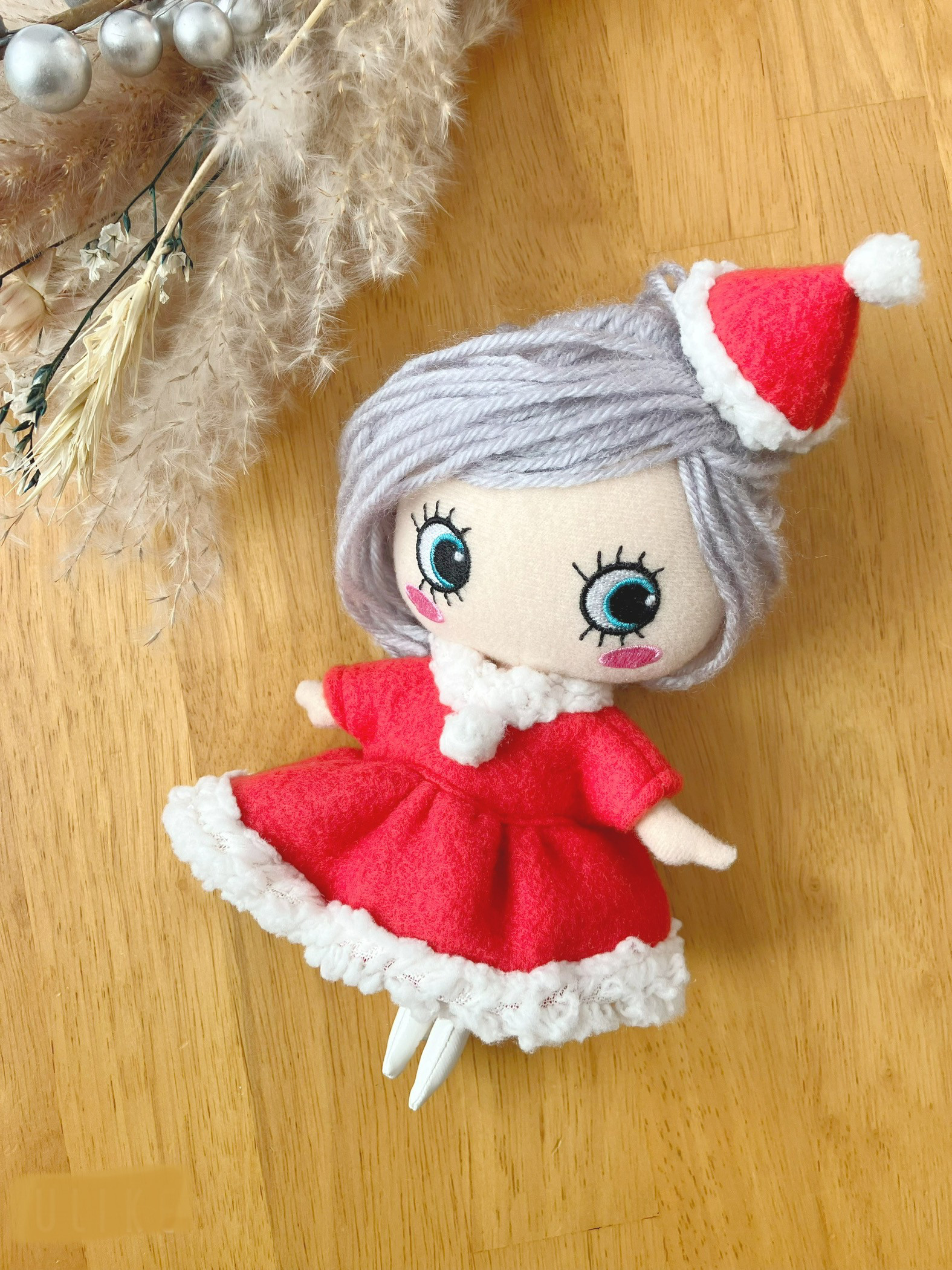 【新作入荷!!】  イルメール　ハッピードール　クリスマス　チェックワンピースセット クリアファイル