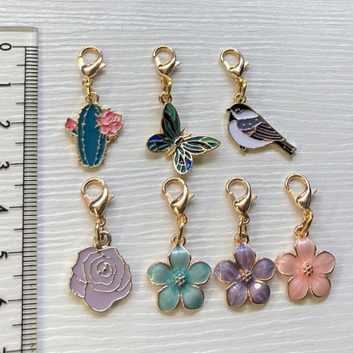 ☆花・バラ・サボテン・蝶 /ファスナーチャーム/マスク チャーム