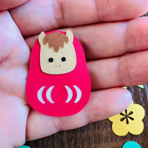 クラフトパンチ うま ダルマ 梅の花 梅 年賀状 2026 年賀はがき 午年