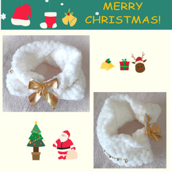 クリスマス・ワンピース黒／シルバー　小型犬 猫ちゃん用　送料無料　xbs01 7枚目の画像