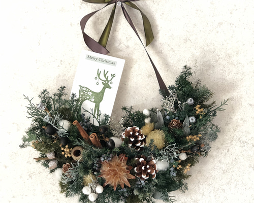 cae様 Forest wrapped in silence 静かな森のリース cae様 Forest