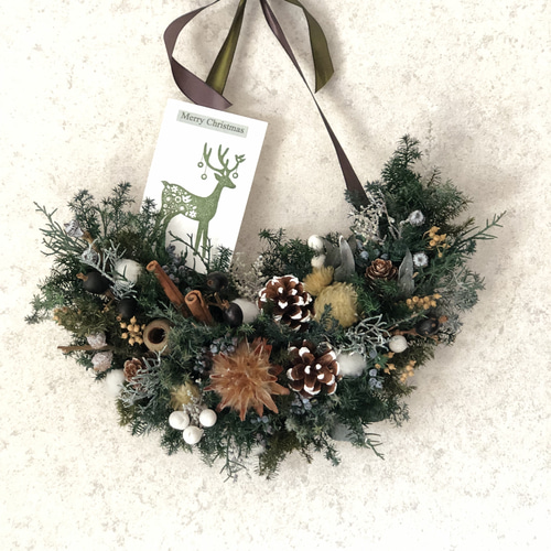 cae様 Forest wrapped in silence 静かな森のリース wrapped in