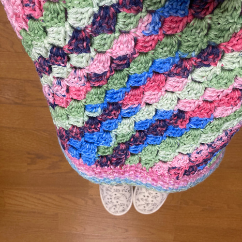 opal毛糸で編んだカラフルブランケット** その他ファッション opal毛糸で編んだカラフルブランケット** その他ファッション