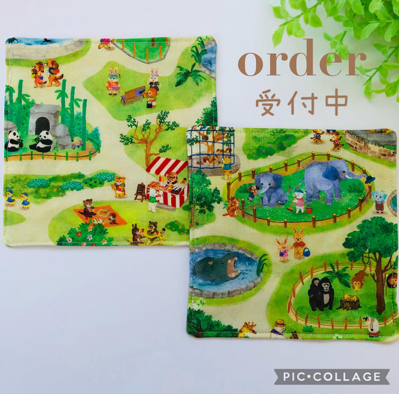 新柄入荷★オトナも子供もOK！yukiemon×ガーゼのハンカチよりどり２枚1200円 2枚目の画像