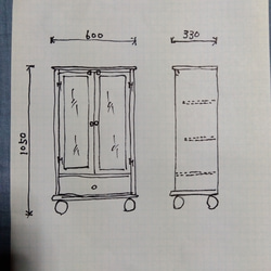 ガラスキャビネット(ミミ様専用) 5枚目の画像