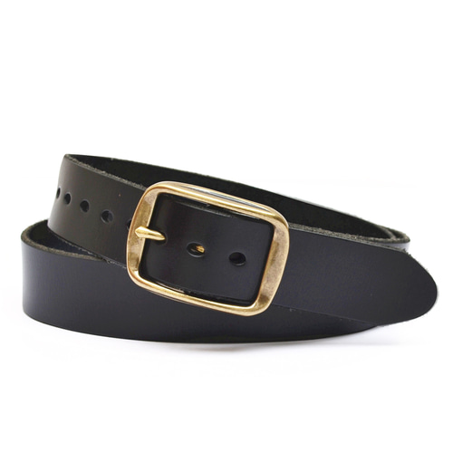 幅38mm 真鍮バックルベルト 11-5M メンズ レディース 紳士 茶系 赤茶