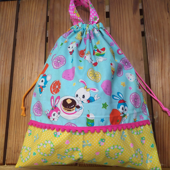 入園入学準備ハニーチューン体育着袋お着替え袋巾着袋女の子体操服袋