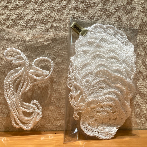 レース編みガーランド☆*:.モノトーン/日常・イベント／オーナメント