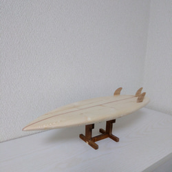 インテリア木製サーフボード（無垢） 4枚目の画像