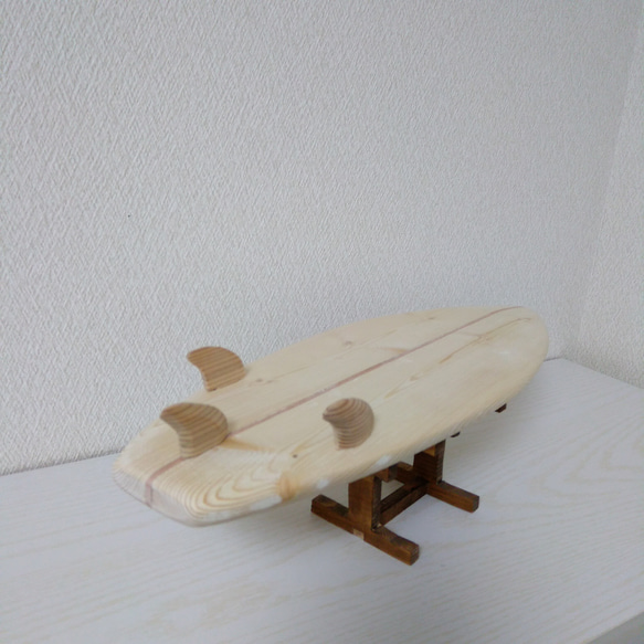 インテリア木製サーフボード（無垢） 2枚目の画像
