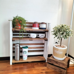 サイズオーダー可】【引取可】扉付きキッチン収納（ケース大1個＆小1個