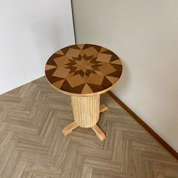 サイドテーブル（寄木装飾）【受注販売】 7枚目の画像