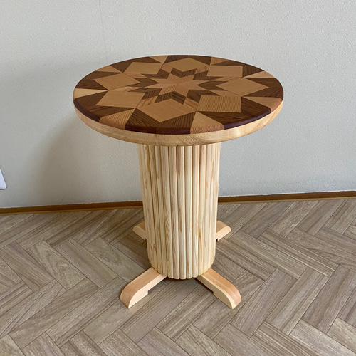 サイドテーブル（寄木装飾）【受注販売】 サイドテーブル Wood
