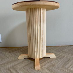 サイドテーブル（寄木装飾）【受注販売】 9枚目の画像