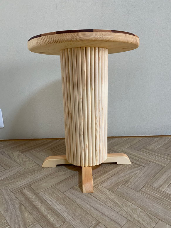 サイドテーブル（寄木装飾）【受注販売】 9枚目の画像