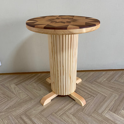 サイドテーブル（寄木装飾）【受注販売】 4枚目の画像