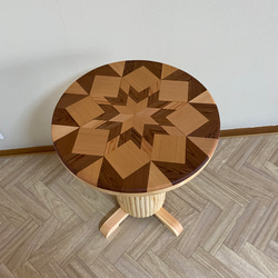 サイドテーブル（寄木装飾）【受注販売】 5枚目の画像