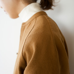 woo lcotton/raglan open shirt/sudan brown 8枚目の画像