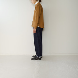 woo lcotton/raglan open shirt/sudan brown 4枚目の画像